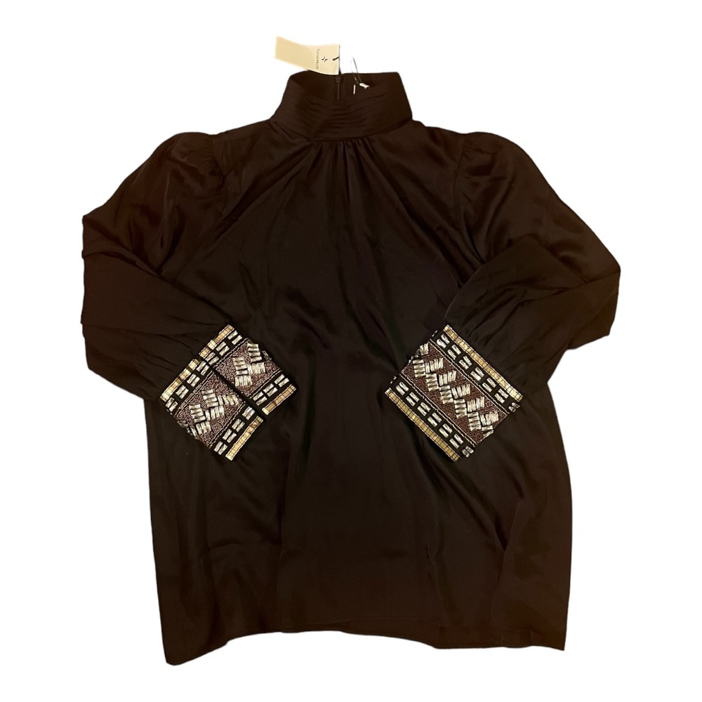 NWT 🪩 Tuckernuck Faven Blouse - Embellished Black XXL